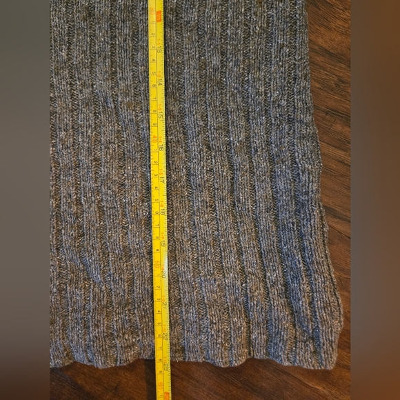 Banana Republic Gray Green Knit Silk Cotton Crew Neck Lamb Wool Blend Sweater XL - Picture 7 of 10